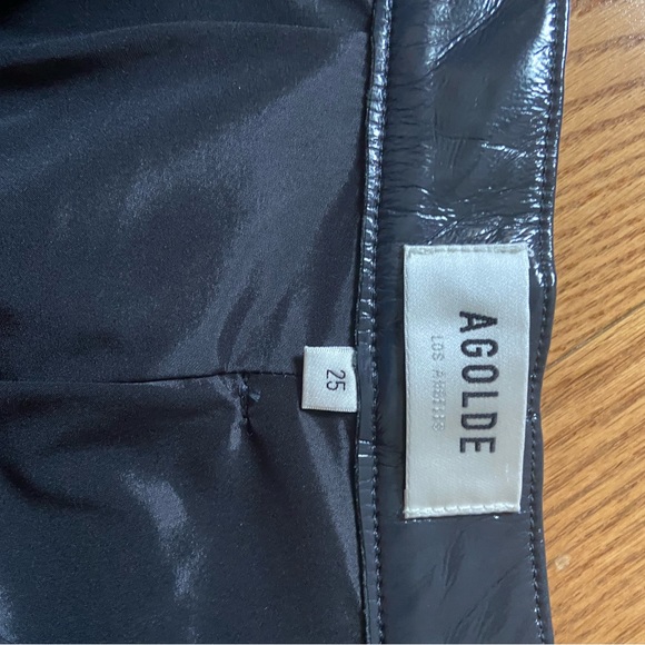 AGOLDE Recycled Leather 90's Pinch Waist in Bleu - Picture 5 of 5